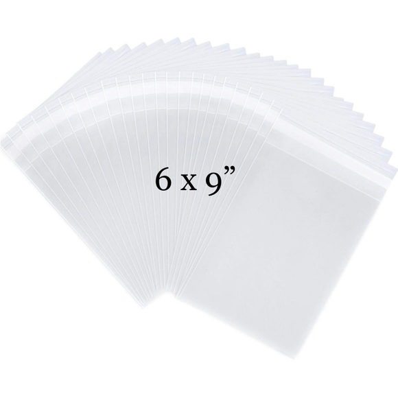 40pcs Bundle 20ct (6x9”) & 20ct (8x10”) Clear Cello Bags w/Free Stickers… - Picture 6 of 11